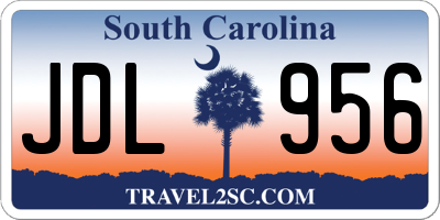 SC license plate JDL956