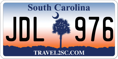 SC license plate JDL976