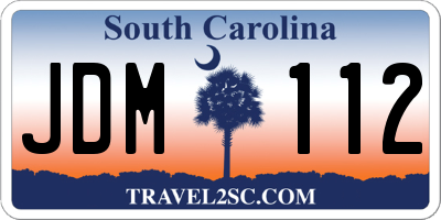SC license plate JDM112