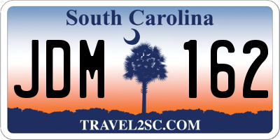 SC license plate JDM162