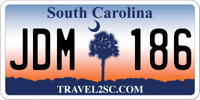 SC license plate JDM186