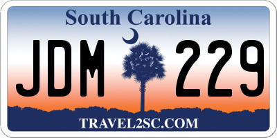 SC license plate JDM229