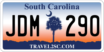 SC license plate JDM290