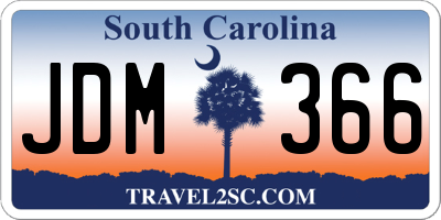 SC license plate JDM366