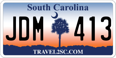 SC license plate JDM413