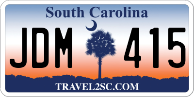 SC license plate JDM415