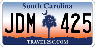 SC license plate JDM425
