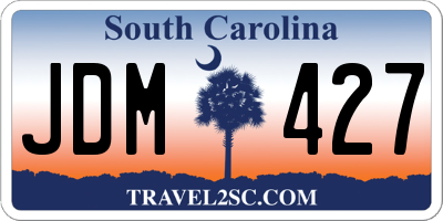 SC license plate JDM427