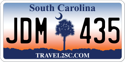SC license plate JDM435