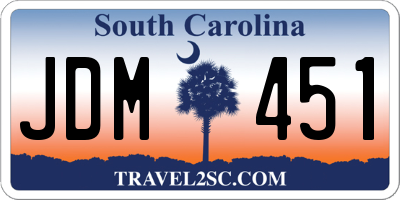 SC license plate JDM451