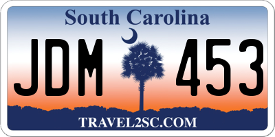 SC license plate JDM453