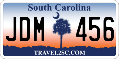 SC license plate JDM456