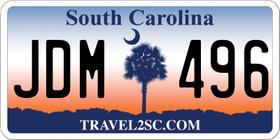 SC license plate JDM496