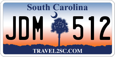 SC license plate JDM512