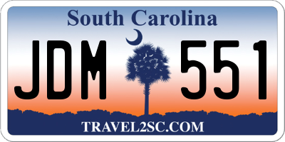 SC license plate JDM551