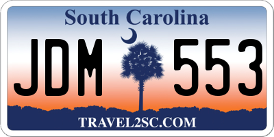 SC license plate JDM553