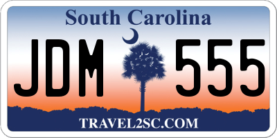 SC license plate JDM555