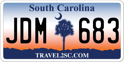 SC license plate JDM683