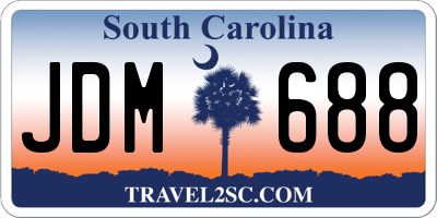 SC license plate JDM688