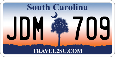 SC license plate JDM709