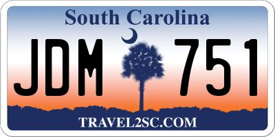 SC license plate JDM751