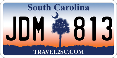 SC license plate JDM813