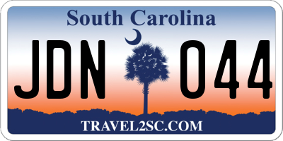 SC license plate JDN044