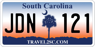 SC license plate JDN121