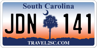 SC license plate JDN141