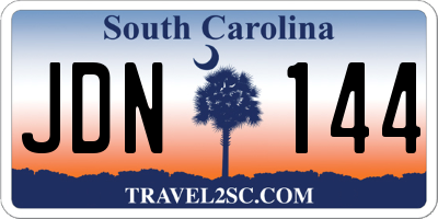 SC license plate JDN144