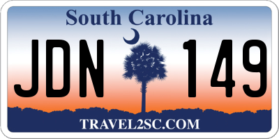 SC license plate JDN149