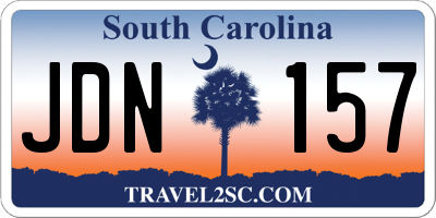SC license plate JDN157