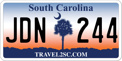SC license plate JDN244