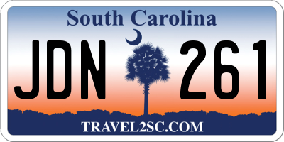 SC license plate JDN261