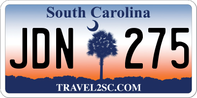 SC license plate JDN275