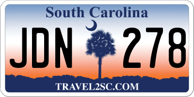SC license plate JDN278