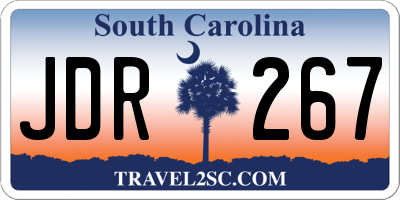 SC license plate JDR267