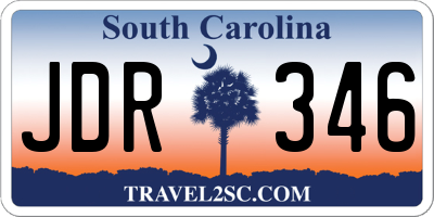 SC license plate JDR346