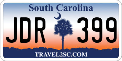 SC license plate JDR399