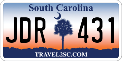 SC license plate JDR431
