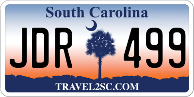 SC license plate JDR499