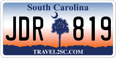 SC license plate JDR819
