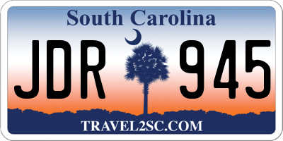 SC license plate JDR945
