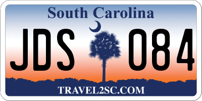 SC license plate JDS084