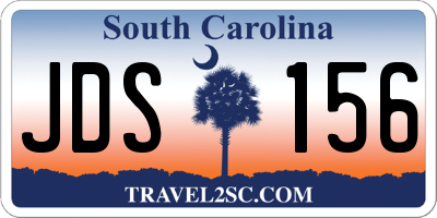 SC license plate JDS156