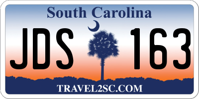 SC license plate JDS163