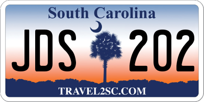 SC license plate JDS202