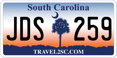 SC license plate JDS259