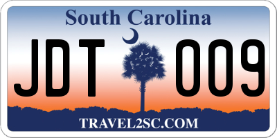 SC license plate JDT009