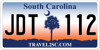 SC license plate JDT112
